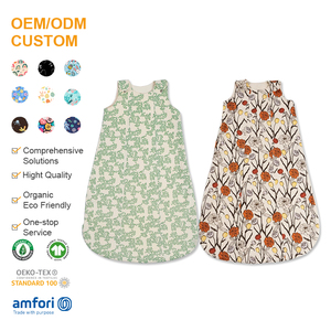 Saco de Dormir de Algodón Orgánico para Bebé, Saco de Dormir sin Mangas, Ropa de Bebé Personalizada, Traje de Dormir Ecológico para Recién Nacido - Product Image 1