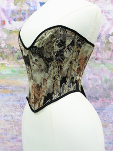Haut court bustier corset push-up en jean rétro vintage victorien respirant pour femme - Product Image 5