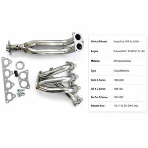 Colector de Escape de Acero Inoxidable LK Racing para Honda Civic 88-00, Sistema de Escape de Alto Rendimiento para Automóviles - Product Image 4
