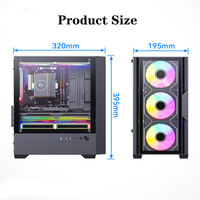 Boîtier PC ATX de haute qualité, compatible avec le refroidissement liquide 240, pour PC de jeu et ordinateur de bureau