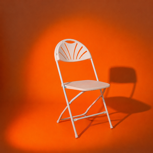 Modern Comfortable Durable Lightweight Portable Folding <b>Chair</b> Plastic White Outdoor for Warehouse & School Use - Product Image 1