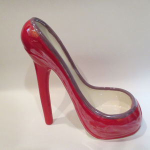 우아한 세라믹 들여다 발가락 신발 와인 병 홀더 와인 애호가를위한 선물 스틸레토 와인 홀더 하이힐 신발 휴대 전화 홀더 - Product Image 5