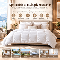 Couette en duvet d'oie blanc 95% 1500g, extra chaude, matelassée en boîte, moelleuse, douce, anti-duvet, taille King, pour hôtel et maison, OEM ODM