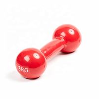 Haltère en fonte Qimeng avec revêtement en caoutchouc - Logo personnalisé, poignées colorées, équipement de fitness pour le corps, durable, poignée confortable