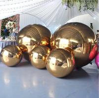 Esferas de PVC reflectantes grandes para colgar, globos de espejo para bodas, esferas cromadas, bolas metálicas inflables para escenarios