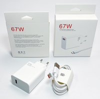 Fabrikpreis 67W EU/US Original Schnellladegerät Netzteil Adapter 67W Mit 6A Schnellladekabel Typ C Set für Xiaomi Redmi