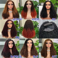 Perruque de Cheveux Vierge Bruts Double Traitée à Fermeture en Dentelle 5 x 5 Bouclée Pixie, Couleur T4/30/4, 300 g, Grande Vente en Gros