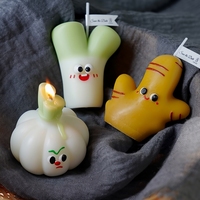 Bougie parfumée artisanale en cire de soja, en forme de légumes fantaisie, mignonne, pour souvenirs, cadeaux, fêtes d'anniversaire, décoration d'intérieur, bougie aromatique