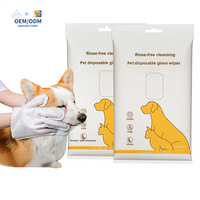 OEM ODM Wegwerp Handschoenen & Doekjes voor Huisdieren, Zonder Afwas, voor Deodoratie & Droogreiniging, 6-Stuks Verpakking voor Katten & Honden