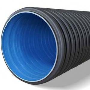 Tuyau de drainage souterrain en HDPE à double paroi ondulé, diamètre de drainage <span class=keywords><strong>200</strong></span>, noir et bleu, 16 pouces, 12 pouces, Sn8 chinois - Product Image 5
