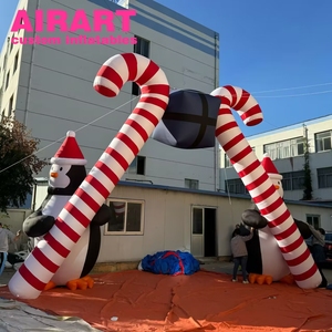Mới được thiết kế <span class=keywords><strong>Inflatable</strong></span> vòm cho trang trí Giáng sinh bên lối vào vòm chất lượng cao <span class=keywords><strong>Inflatable</strong></span> kẹo mía vòm với Chim Cánh Cụt - Product Image 4