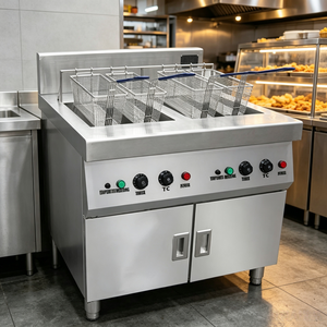 Freidora Eléctrica Comercial Multiusos de Acero Inoxidable para Hacer <span class=keywords><strong>Pollo</strong></span> Frito y Otros Bocadillos - Product Image 1