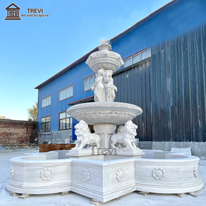 Fonte de Água em Mármore Grande Esculpida à Mão TREVI para Venda para Jardim Externo - Product Image 6