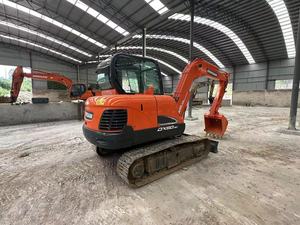 รถขุดตีนตะขาบ Doosan DX60-9C มือสอง ขนาด 5.7 ตัน รถขุดขนาดเล็กสำหรับงานก่อสร้าง ควบคุมด้วย PLC มอเตอร์ เกียร์ ปั๊ม แบริ่ง - Product Image 2