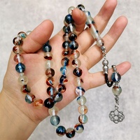 Chapelet musulman de 51 perles de 10 mm en résine de haute qualité, phosphorescentes, Kehribar, bijoux islamiques, Misbaha arabe, cadeaux pour l'Aïd Moubarak