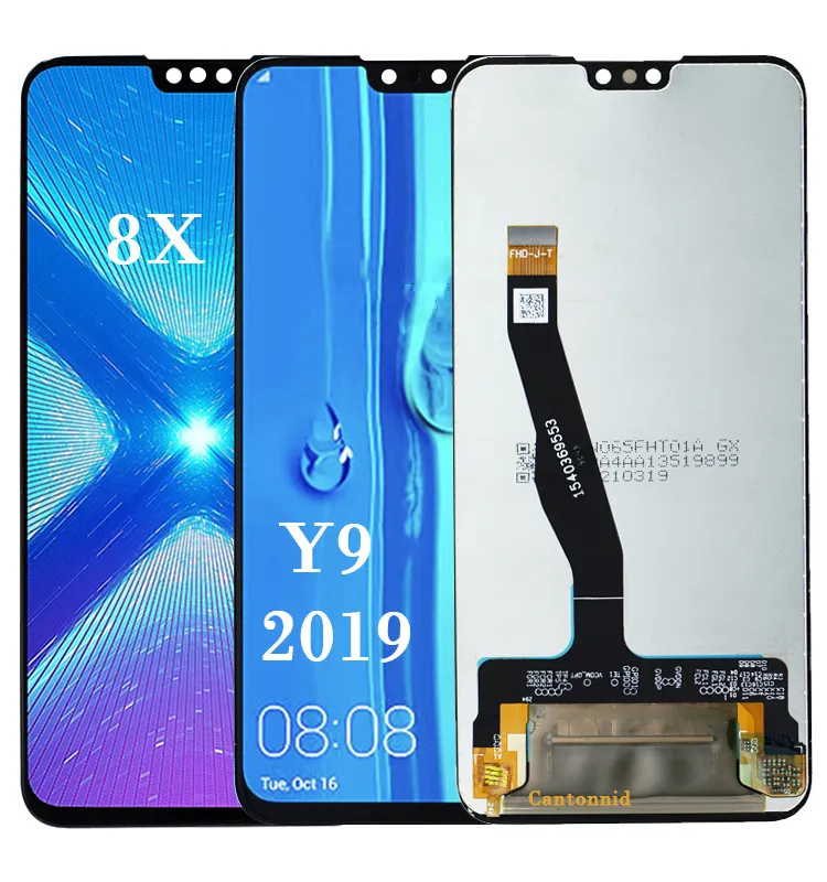 Mobile phone replacement COF Lcd display touch screen assembly for huawei y9 2019 honor 8x pantalla repuestos para celular