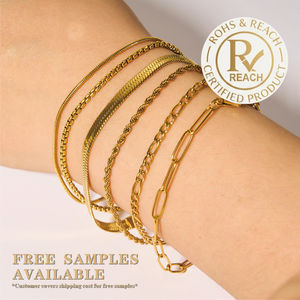 Breloques italiennes de haute qualité en gros, en acier inoxydable inaltérable, plaqué or 18 carats, série Cœur avec Phrases, pour bracelet à breloques italien - Product Image 3