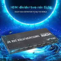 Répartiteur HDMI 2x8 2k * 4k Séparateur HDMI 2 entrées 8 sorties supportant le diviseur d'affichage du projecteur 3D avec télécommande