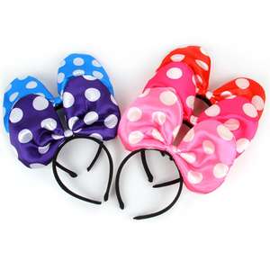 Serre-têtes de fête tendance pour femmes et filles, avec grand nœud et oreilles de souris, à pois - Product Image 2