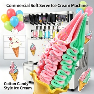 Machine à glace molle électrique à 5 saveurs autonettoyante pour buffets de petit-déjeuner d'hôtel - Product Image 1