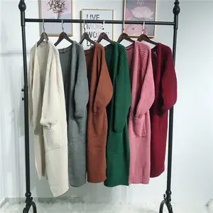 Fashion Desain Saku Rajut Muslim Mantel Panjang Abaya