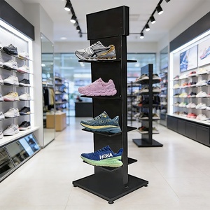 Présentoir métallique personnalisé pour chaussures de sport, de basketball, de football, décontractées, <span class=keywords><strong>Crocs</strong></span> et pantoufles, pour magasins et points de vente commerciaux - Product Image 1