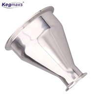 Kegmaxs Tube OD 4 "X 2" Réducteur de raccord sanitaire Tri pince 119x64mm Adaptateur de style virole SS304 Corny Keg Drip Tray