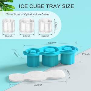 Bandeja de silicona para cubitos de hielo de fácil desmolde con tapa para vasos Stanley de 30-40oz/vasos Yeti, ideal para cócteles - Product Image 5