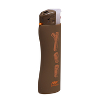 Briquet électronique MK Allume-cigare à grande flamme Briquet en gros Boîte d'affichage de haute qualité Support en plastique Briquet à LED