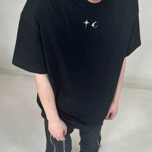 <span class=keywords><strong>Camisetas</strong></span> de Marca de Moda Estilo Americano para <span class=keywords><strong>Hombre</strong></span>, Diseño de Estrella y Luna Plateada, Estilo Urbano, Corte Holgado, <span class=keywords><strong>Camisetas</strong></span> de Verano de Algodón para <span class=keywords><strong>Hombre</strong></span> - Product Image 2