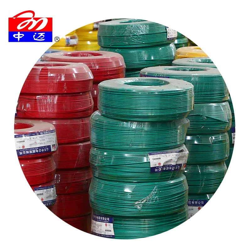 Insulated Jacket Building Wire House Electrical Supplies Copper Wire Cable Pvc House Wiring Solid 450V-750V 1.5mm 16mm 25mm 35mm
