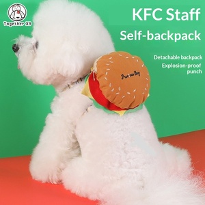Correa para Perros con Diseño de Hamburguesa KFC, Conjunto de Correa de Tela con Dibujos Animados, Suave y Transpirable, Decoración Personalizada para Perros Pequeños - Product Image 2