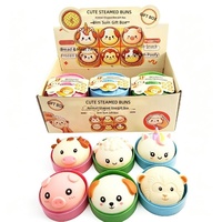 Jouet Squishy en Caoutchouc en Forme de Boulette Mignonne pour Animaux de Compagnie, Boîte Mystère, Boule Anti-Stress à Rebond Lent en Argile Colorée, 12 Couleurs Assorties Aléatoirement