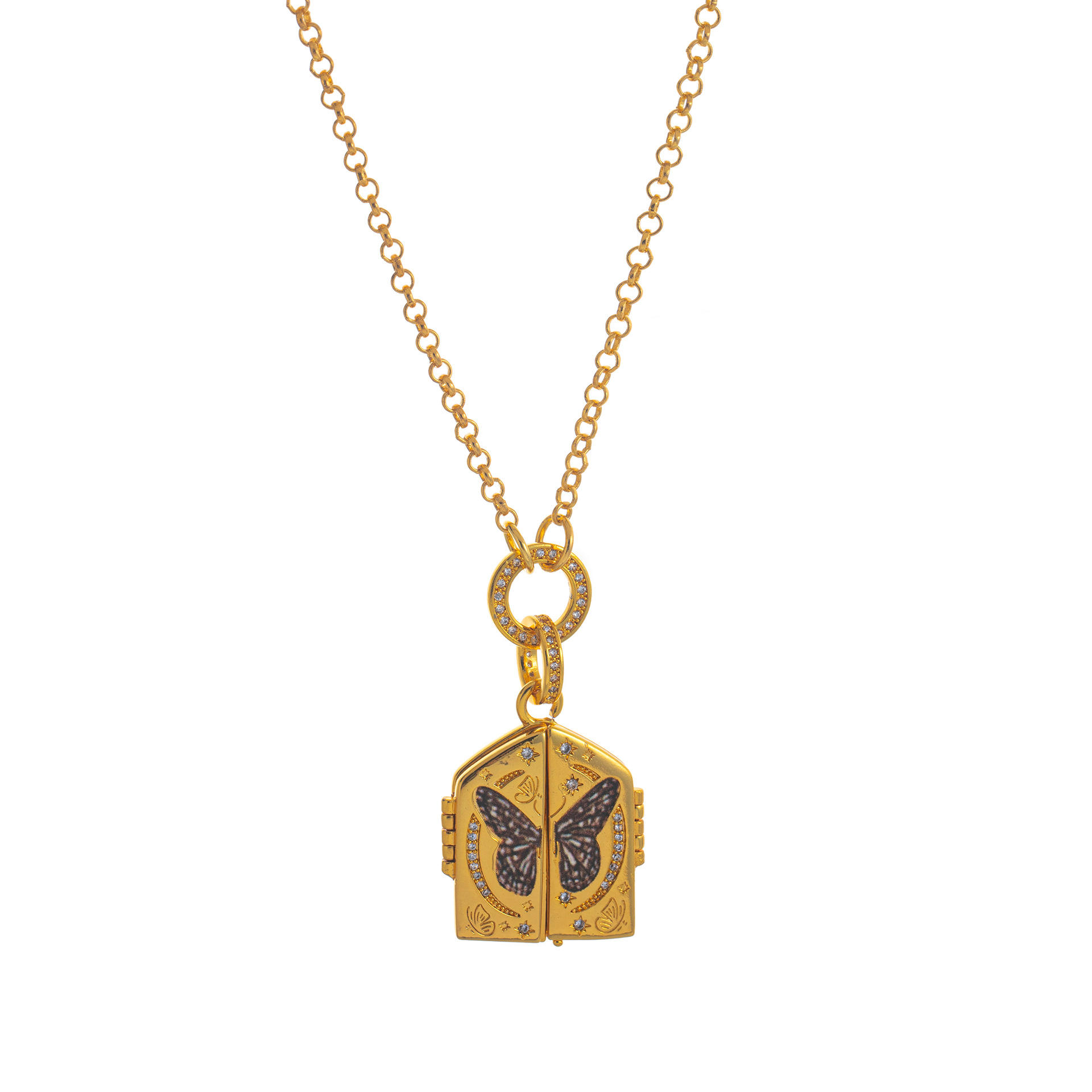 สร้อยคอปิดผีเสื้อสีทอง