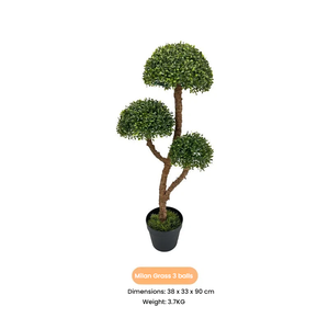 3 topları yapay Topiaries ağacı Milan çim kar çam yaprağı uçurum <span class=keywords><strong>Juniper</strong></span> yaprakları fıstık Bonsai 90CM yeşil heykel çam ağaçları - Product Image 4