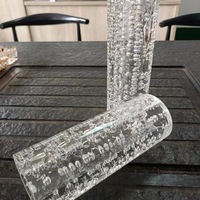 200mm Givré Acrylique Tube Led Pmma Tube Rond Acrylique Plexiglas Tuyau Transparent Bulle Tube