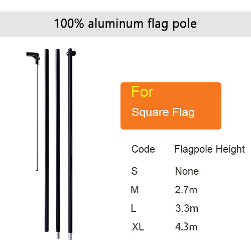 100% aluminum flagpole