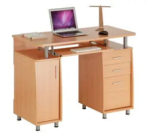 家用办公室电脑桌，带抽屉桌，电脑桌顶部中密度纤维板MFC良好学习桌