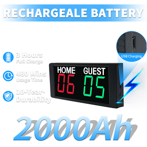 Nhiều trò chơi ghi bàn Hội Đồng Quản trị có thể sạc lại từ 1.5inch LED Mini kỹ thuật số Bảng điểm với điều khiển từ xa & nút hộp điều khiển - Product Image 3