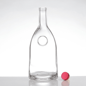 Biểu Tượng Tùy Chỉnh Vòng Phẳng <span class=keywords><strong>100Ml</strong></span> 330Ml 500Ml Chai Thủy Tinh Bán Buôn Rum Whiskey Rượu Gin Rượu Vang Tinh Thần Vodka Chai Với Nút Chai - Product Image 4