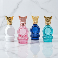 Flacon de parfum de luxe 50 ml, flacon de parfum en verre transparent coloré, flacon de parfum vide personnalisé avec impression sérigraphique