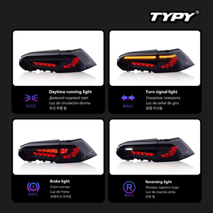 TYPY Nueva Luz Trasera LED Roja Completa Modificada y Mejorada para 2019-2022 con Señal de Giro Dinámica y Freno - Product Image 4