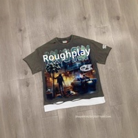 T-shirt RoughPlay Madness, tendance, style streetwear américain vintage, été, manches courtes