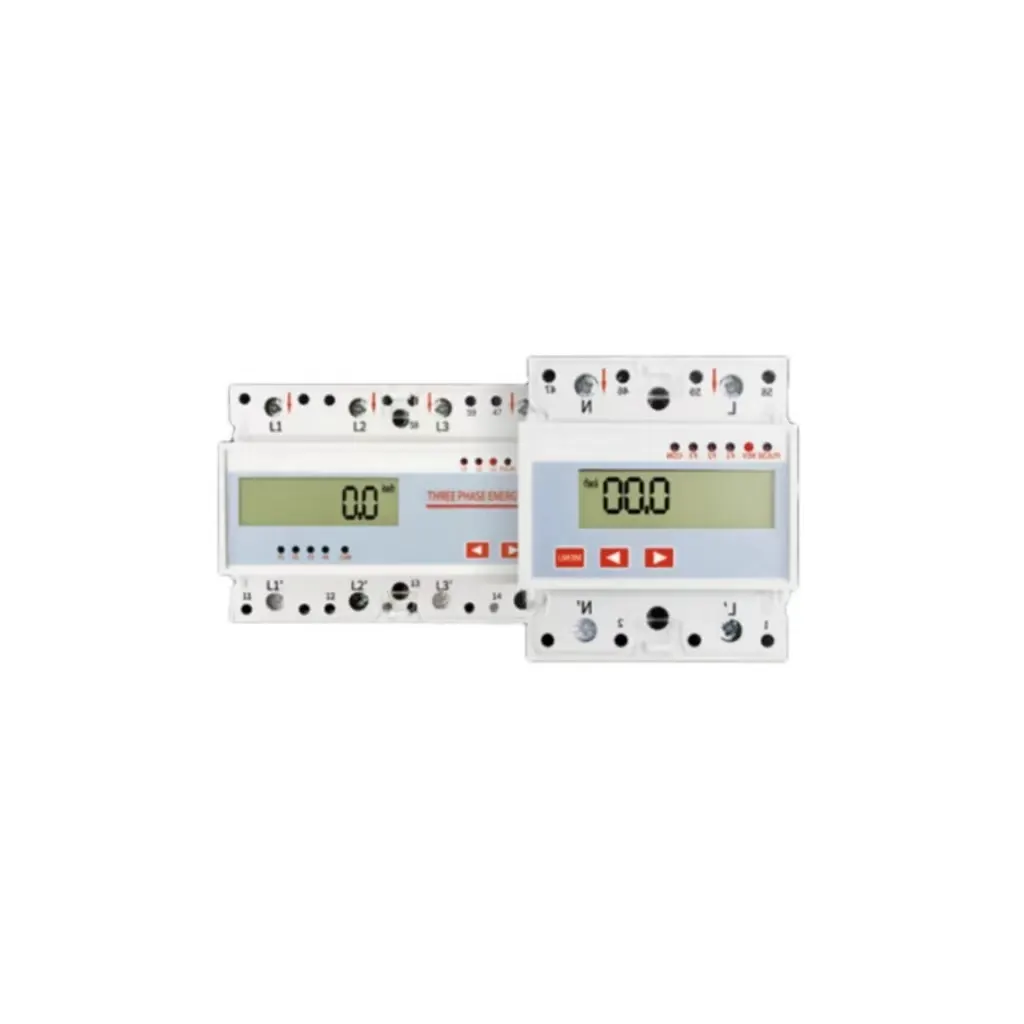 3 giai đoạn 4 dây kWh Meter Din Rail kỹ thuật số kWh Meter grm203 Din Rail gắn năng lượng mét