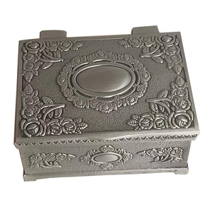 Dropshipping Shopify Creative Metal Jewelry Box Vintage Classic Treasure Chest Small Ring <b>Earring</b> Bracelet <b>Case</b> - Product Image 1