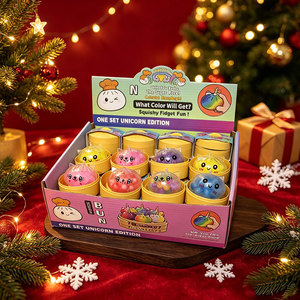 15CM Kawaii Glitter Reindeer Steamed Bun Squishy Toy Christmas Fidget Squeeze Toy Soft Stress Relief Toy for Kids Party <b>Gift</b> - Product Image 6