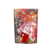 Sacs refermables personnalisés en plastique réutilisable, forme amusante, style festif, anti-humidité, qualité alimentaire, pour snacks et bonbons