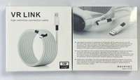 Câble VR Link DFX 10 Gbps 5 m USB-A vers Type-C coudé à 90 degrés pour Oculus Quest 3, Quest 2, Steam VR