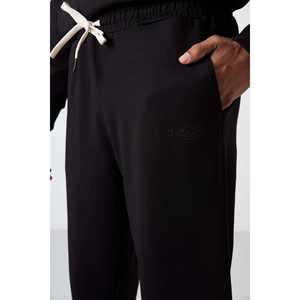 Ensemble de survêtement pour homme en coton noir, coupe confortable, style décontracté simple, vêtements pour adultes - Product Image 3