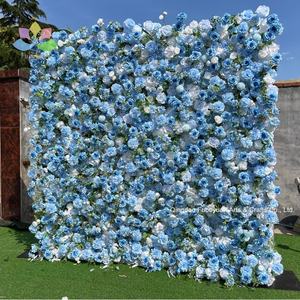 ฉากหลังผ<span class=keywords><strong>น</strong></span>ังดอกไม้ประดิษฐ์ 3 มิติ แบบม้ว<span class=keywords><strong>น</strong></span>เก็บได้ สำหรับตกแต่งร้านอาหาร งา<span class=keywords><strong>น</strong></span>แต่งงา<span class=keywords><strong>น</strong></span> ห้างสรรพสิ<span class=keywords><strong>น</strong></span>ค้า รุ่น SZ06 ผ้าไหมสีฟ้า ลายดอก<span class=keywords><strong>กุหลาบ</strong></span> - Product Image 3